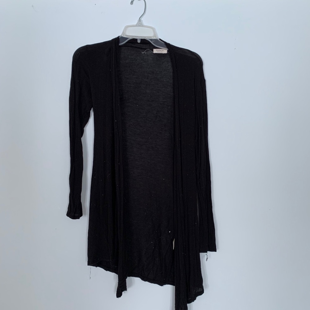 black cardigan